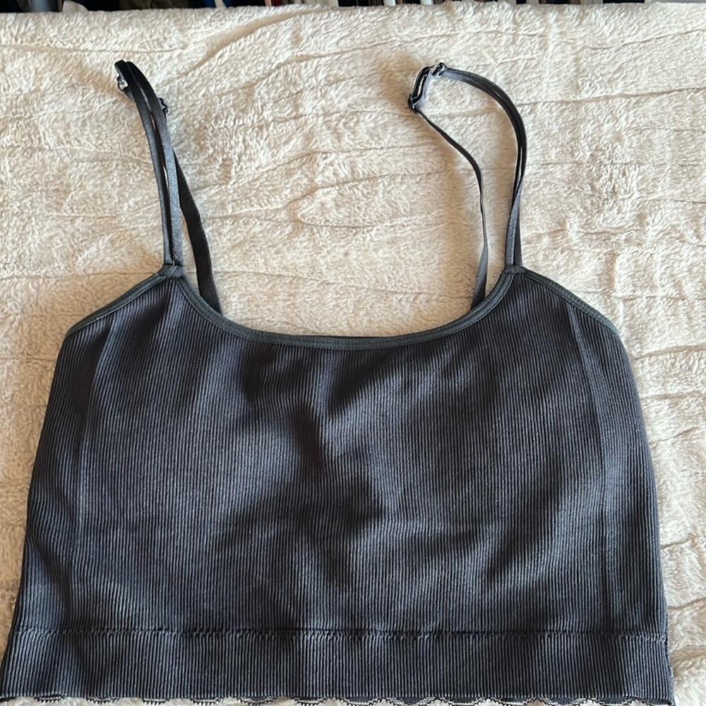 MM31 Rose + Vine crop top with lace back